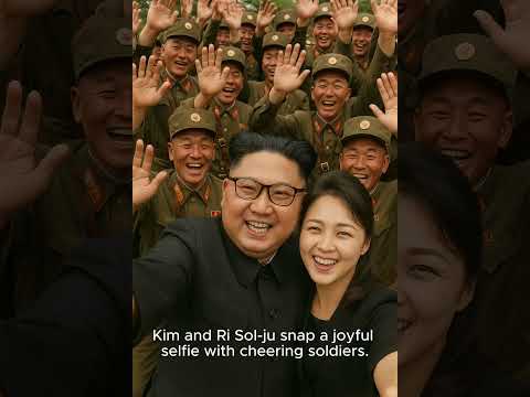 Kim Jong Un & Ri Sol-ju’s Cheerful Selfie with Soldiers Goes Viral! #Shorts