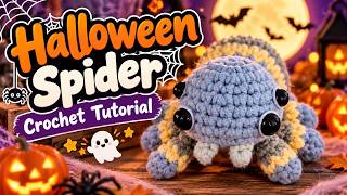 Crochet Halloween Spider Tutorial 🕷️ | Cute Amigurumi Spider Step-by-Step