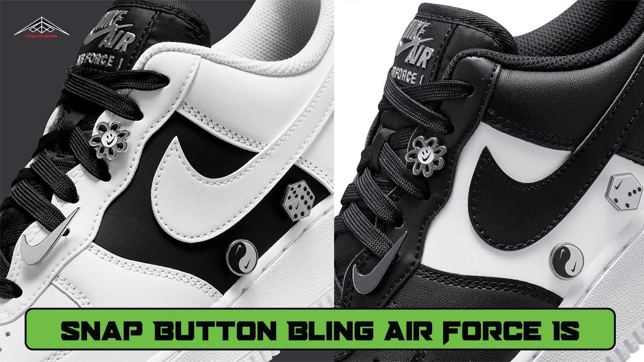 2 New Colorway Snap Bling Button Nike Air Force 1s Exclusive Look