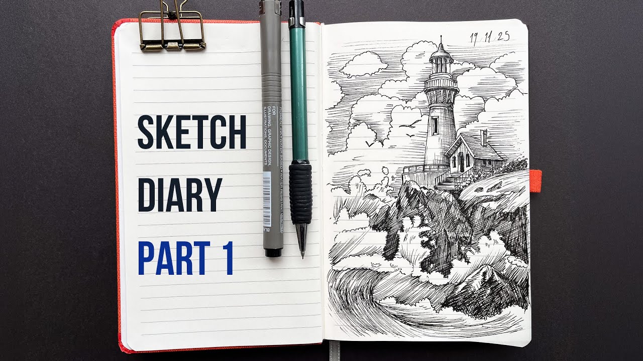 Can You Draw Pictures in an Ordinary Diary? (Lighthouse Drawing)