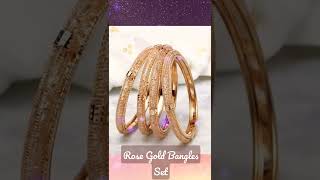 Rose Gold Bangles Set           Like, Share & Subscribe❤ #shorts #jinglesbanglesstore