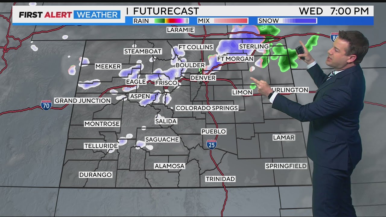 Much cooler with developing rain and snow showers - YouTube