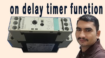 siemens 3RP1525-1BP30 on delay timer function