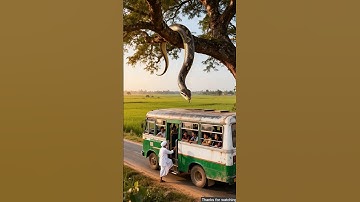Dog saves Grandpa and all the bus passengers from a snake hiding in a tree 😭 #ai #dog #save #bus
