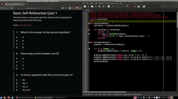 Self-Referential Quiz + python-constraint (★☆☆)