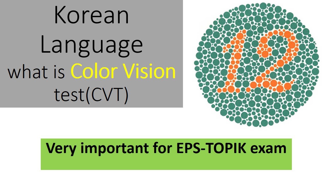 Color Vision vid1 For EPS-TOPIK interested People.. - YouTube