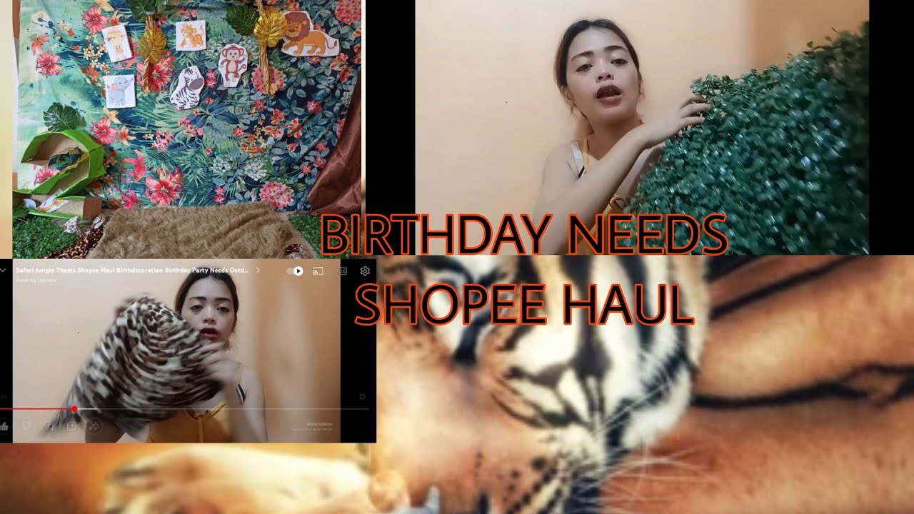 Safari Jungle Theme Shopee Haul Birthdecoration Birthday Party Needs Ootd Decorations