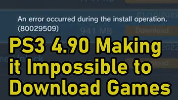 PlayStation 3 4.90 Making it Impossible to Download Purchased Games