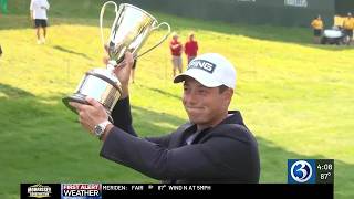 Viktor Hovland wins 2026 Travelers Championship in Monday morning sudden death playoff