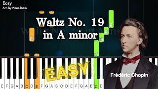 [Easy] Waltz No. 19 In A Minor - Frédéric Chopin Piano Arrangement Resimi