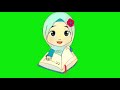 كروما خضراء طفله انيميشن Chroma Girl Talking للتصميم والمونتاج 