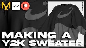 MAKING A Y2K SWEATER IN CLO 3D · TUTORIAL PROCESS