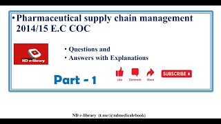 Pharmaceutical Supply Chain Management||Pharmacy COC exam||Pharmacy license exam of MoHE||Part-1