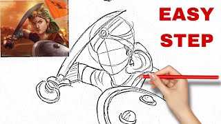 How To Draw Jhansi Ki Rani Laxmi Bai Drawing Independence Day Drawing Freedom Fighter Drawing