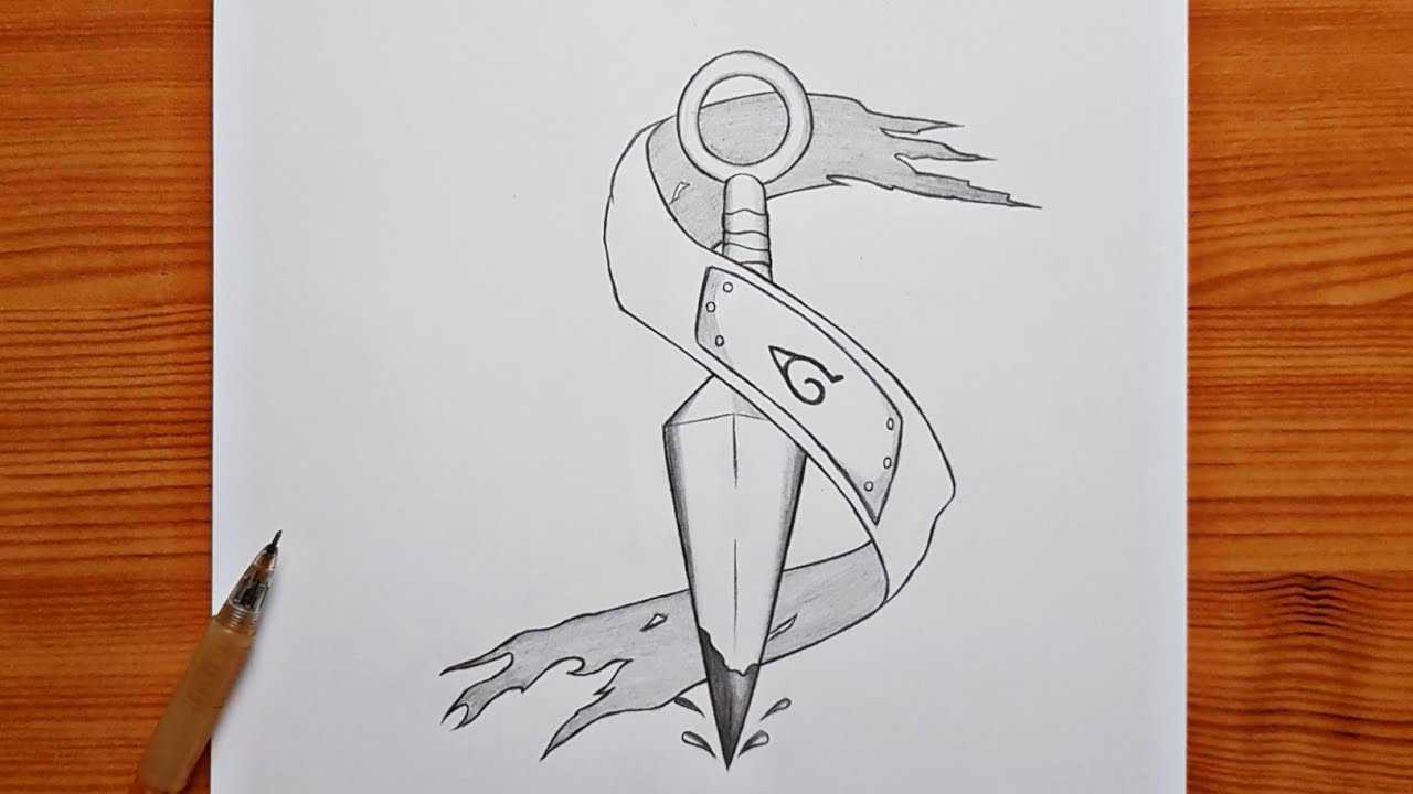 Kunai drawing Kunai sketch #kunai #kunaidrawing #kunaisketch #drawing  #sketch