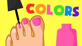 Painting Toe nails! | Colors for kids