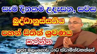 බුද්ධානුස්සති භාවනාව සුලු මොහොතකට මෙනෙහි කරමු | පූජ්‍ය බලංගොඩ රාධ ස්වාමීන්වහන්සේ.