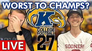 LIVE CFB 27 Dynasty: Winning A National Championship With The WORST TEAM!