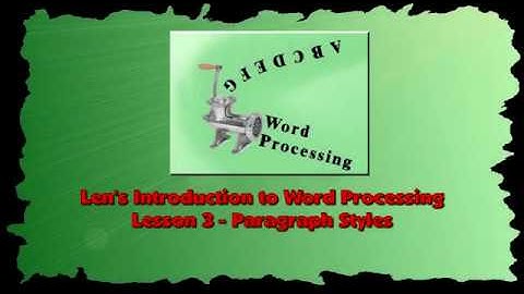 Len’s LibreOffice Writer Tutorial LO6 Lesson 3 Video