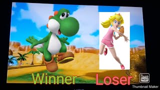 Mario And Sonic At The Olympic Games Peach Loses To Yoshi In Dream Race