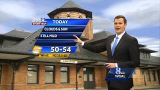 Clouds and sun today, rain tomorrow
