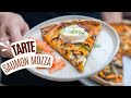 Tarte de fêtes au saumon, mozzarella et légumes. Recette maison facile et rapide