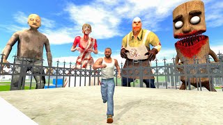 Franklin Saving His House From Horror Monster In INDIAN BIKES DRIVING 3D
