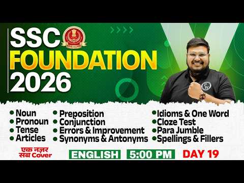 SSC English Foundation Class 2026 | SSC English Most Expected Questions | SSC English By Bhragu Sir