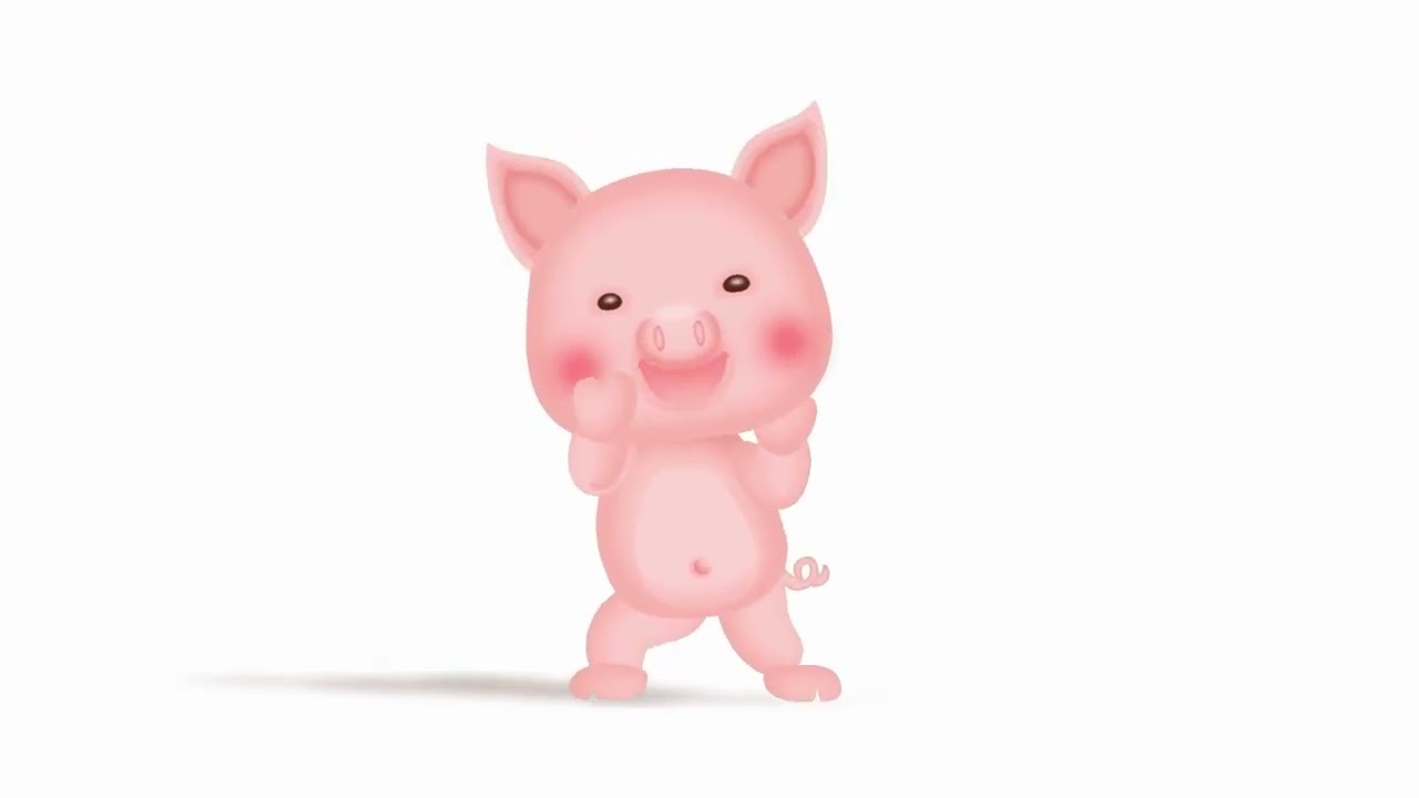 Танцующая свинка для детей. Веселая танцевальная песенка с веселой свинкой.