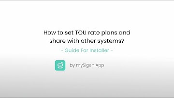 How to set TOU rate plans and share with other systems