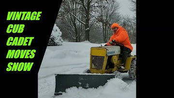Vintage Cub Cadet Moves Snow!