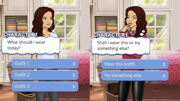 Simple Dressing Game Script Template (Ink) - Episode