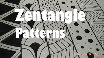 5 Easy Zentangle Patterns For Beginners, How To Draw Doodle Art Tutorial Drawing, Step By Step