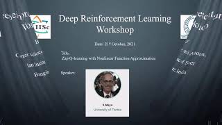 Zap Q-learning with Nonlinear Function Approximation, by Sean Meyn