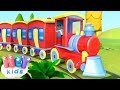 The train song for kids  trains for children  heykids  nursery rhymes