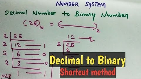 Decimal to Binary number conversation in tamil [Very Easy Method]