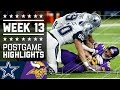 Cowboys vs. Vikings | NFL Week 13 Game Highlights