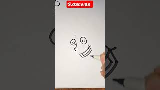 Easy laughing face reaction from number 9#shorts#shortsvideo#art#drawing