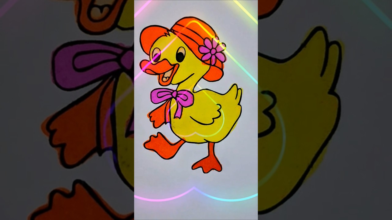 Satisfying Video | Cute Duck Coloring 🦆 | Relaxing Marker Art 