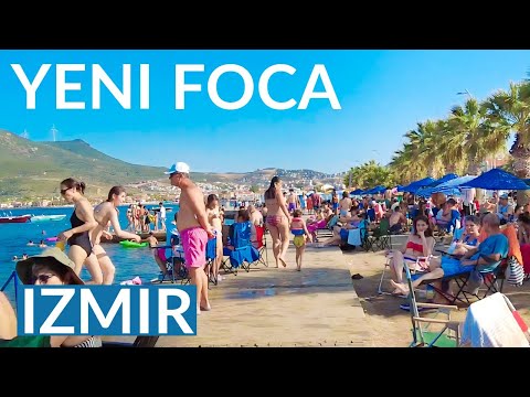 Izmir, 튀르키예 | yeni foça | 여름 도시 산책 4K