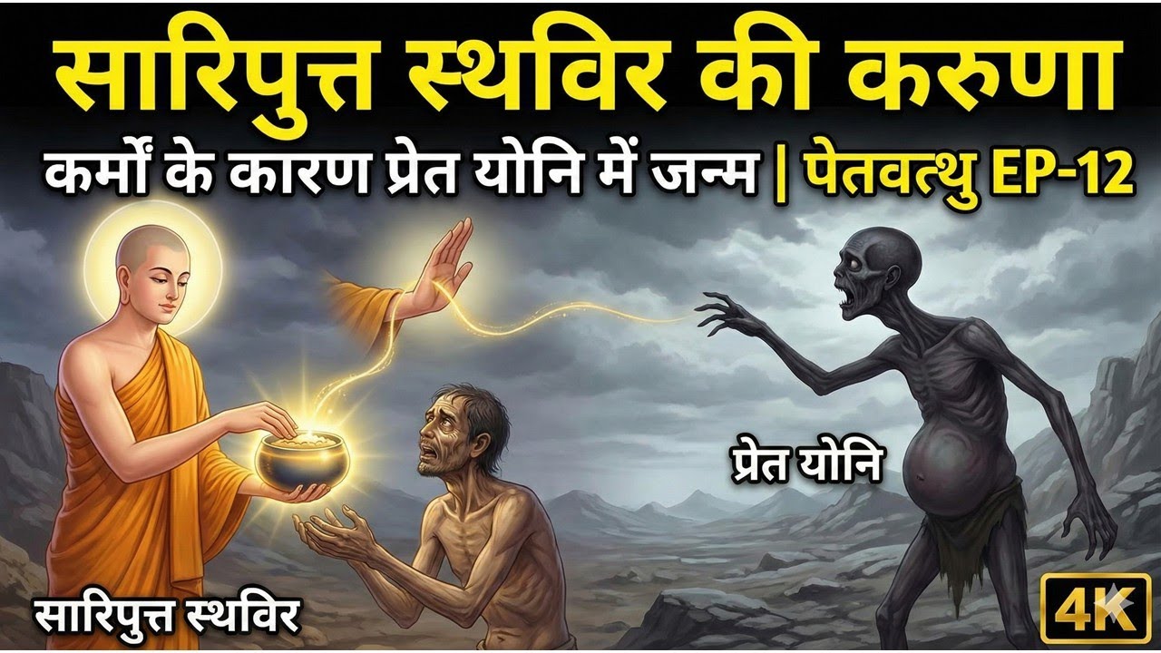 सारिपुत्त स्थविर की करुणा l कर्मों के कारण प्रेत योनि में जन्म | पेतवत्थु EP-12  | अनसुनी बातें। 