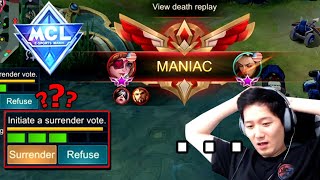 Gosu Troll 5men Mcl Giving Enemy Maniac  Mobile Legends