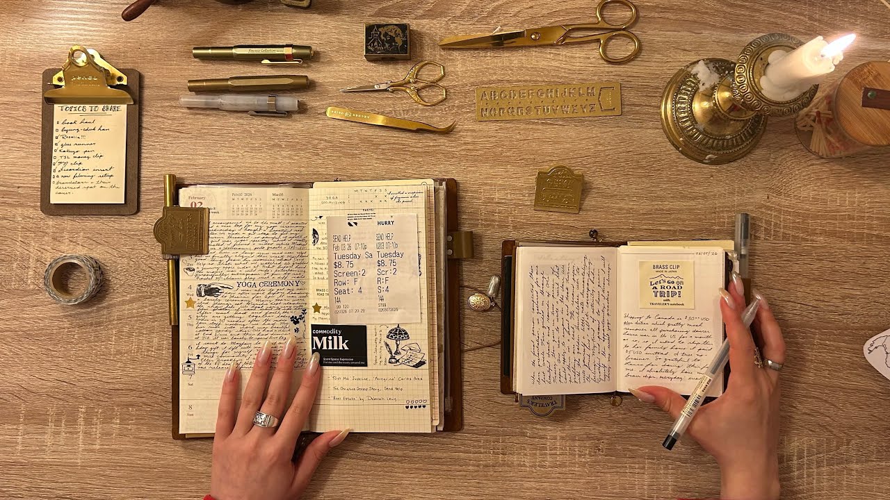 Неделя за рабочим столом | Ведение дневника воспоминаний, рецензии на книги и новая латунная заст...