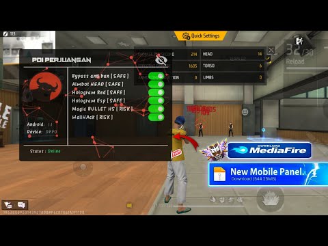 Ob50 Update Free Fire Max Panel PPDIPER Hack Rank Working Auto Headshot Panel Injector FF Hack