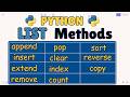 Python List Methods Explained | Python List | python data structures