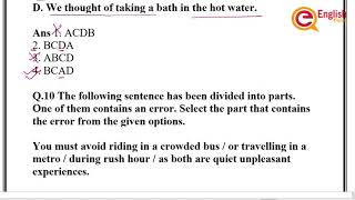 SSC CGL 2020 Answer Key | 13- 08- 2021 | English Objective Questions | English Point screenshot 1