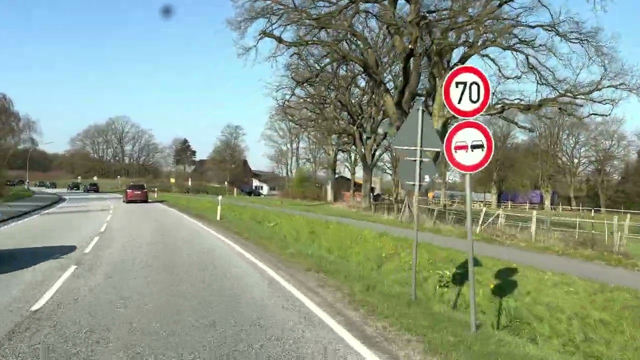 from Norderstedt to Hamburg Osdorf Realtime driving in  April  2023 4K HDR