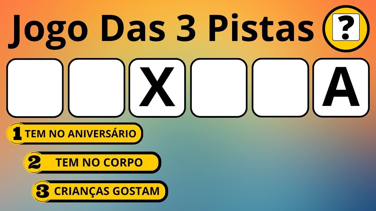 Jogo Das 3 Pistas | Quiz Para Descobrir Qual é a Palavra Certa Com Apenas 3 Dicas 