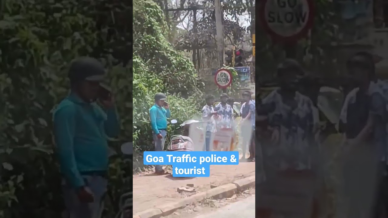 goa traffic police catch tourist for breaking rule 
