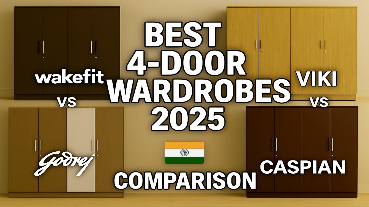 Best 4-Door Wardrobes in India 2025 | Wakefit vs VIKI vs Godrej vs Caspian |  Review & Comparison